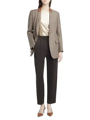 Giorgio Armani Women's Wool-Cashmere Single-Breasted Blazer | Thumbnail 2