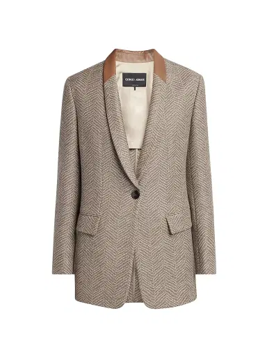 Giorgio Armani Women's Wool-Cashmere Single-Breasted Blazer | Thumbnail 1