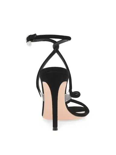 Gianvito Rossi Women's Crystal-Embellished Buckle 105MM Suede Sandals | Thumbnail 3 Gianvito Rossi Women's Crystal-Embellished Buckle 105MM Suede Sandals | Thumbnail 3