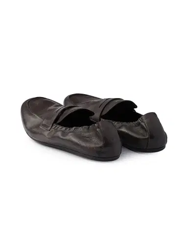Prada Men's Shuffle Antiqued Leather Loafers - Brown - Size 10 | Thumbnail 2 Prada Men's Shuffle Antiqued Leather Loafers - Brown - Size 10 | Thumbnail 2