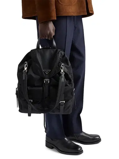Prada Men's Re-Nylon Backpack - Black | Thumbnail 3 Prada Men's Re-Nylon Backpack - Black | Thumbnail 3