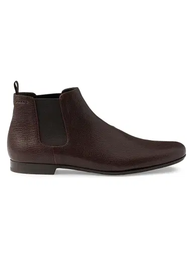 Prada Men's Leather Chelsea Boots - Brown | Thumbnail 1