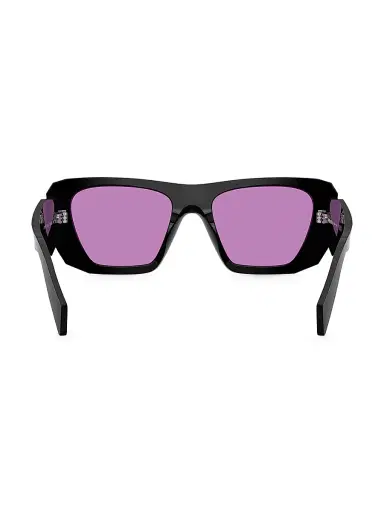 Prada Women's PR B18S Acetate 53MM Square Sunglasses - Black Purple | Thumbnail 4