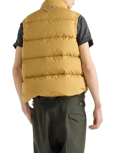 Prada Men's Cotton Down Vest - Beige Khaki | Thumbnail 3 Prada Men's Cotton Down Vest - Beige Khaki | Thumbnail 3