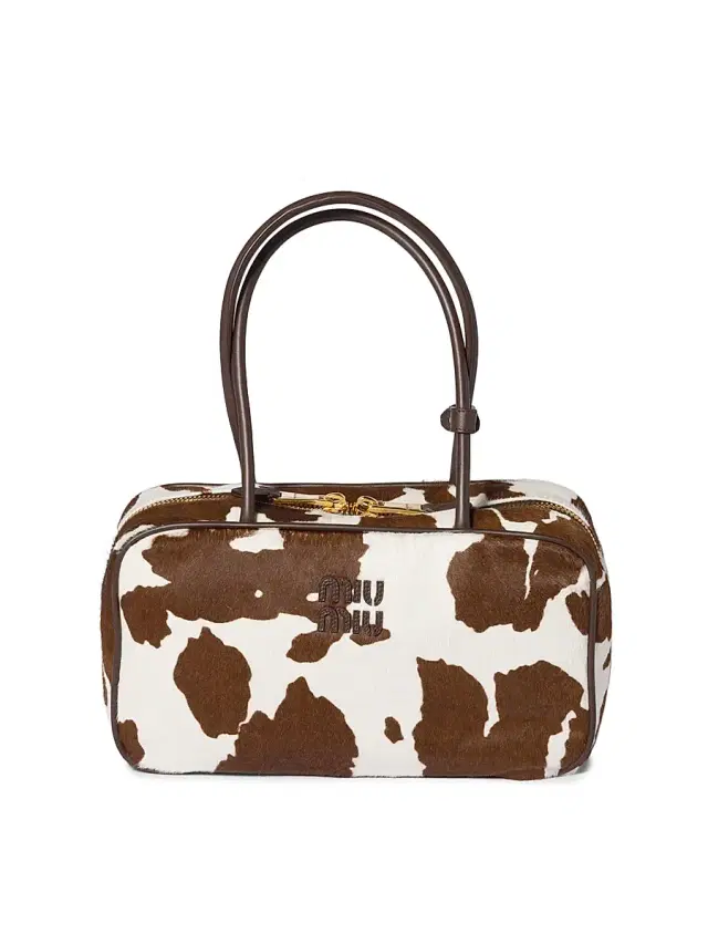 Miu Miu Women's Beau Calf Hair Shoulder Bag - White Brown