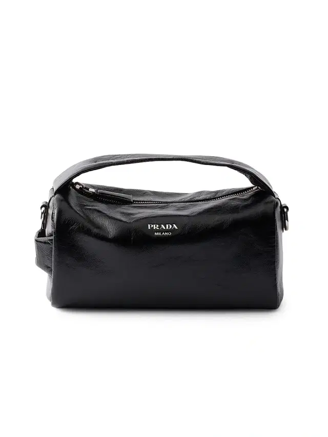 Prada Men's Leather Shoulder Bag - Black