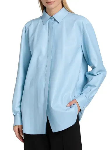 Tom Ford Women's French Plonge Leather Shirt | Thumbnail 3 Tom Ford Women's French Plonge Leather Shirt | Thumbnail 3