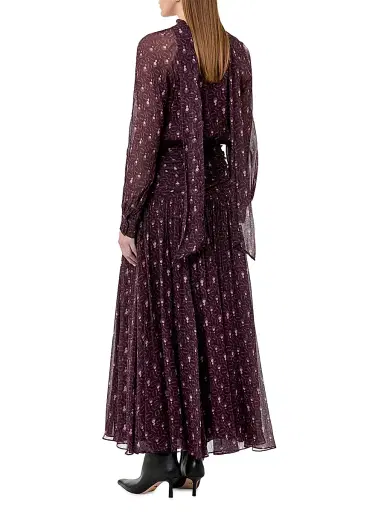 NICHOLAS Women's Draya Geometric Ruched Maxi Dress - Purple Pattern | Thumbnail 4 NICHOLAS Women's Draya Geometric Ruched Maxi Dress - Purple Pattern | Thumbnail 4