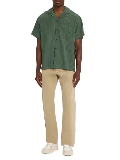 Scotch & Soda Men's Textured Striped Chest-Pocket Short-Sleeve Shirt - Lavender | Thumbnail 7 Scotch & Soda Men's Textured Striped Chest-Pocket Short-Sleeve Shirt - Lavender | Thumbnail 7