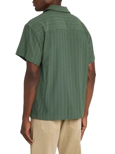 Scotch & Soda Men's Textured Striped Chest-Pocket Short-Sleeve Shirt - Lavender | Thumbnail 9 Scotch & Soda Men's Textured Striped Chest-Pocket Short-Sleeve Shirt - Lavender | Thumbnail 9