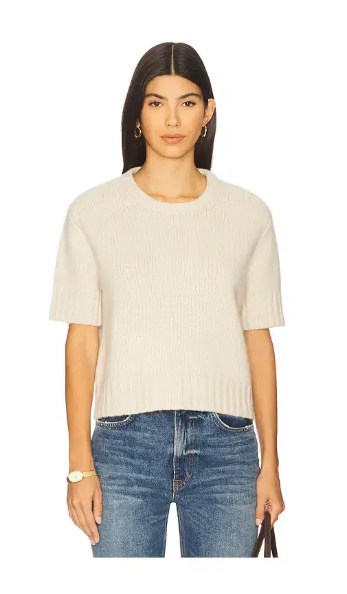 Soft Goat Chunky Short Sleeve Pullover