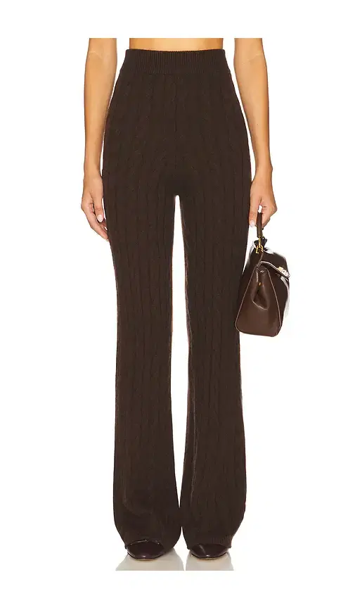 Soft Goat Cable Knit Pants