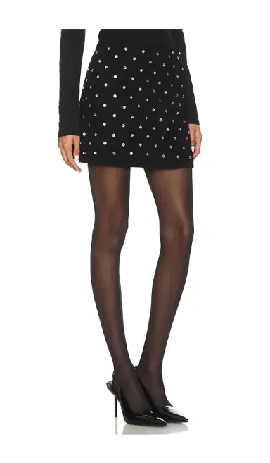 Susanna Chow Demi Diamante Suede Skirt | Thumbnail 2