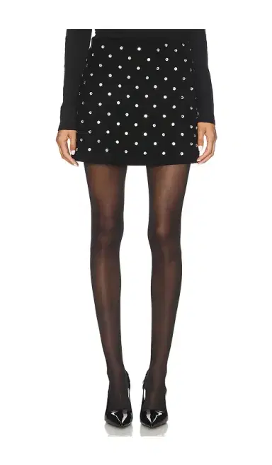 Susanna Chow Demi Diamante Suede Skirt | Thumbnail 1