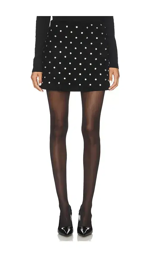 Susanna Chow Demi Diamante Suede Skirt