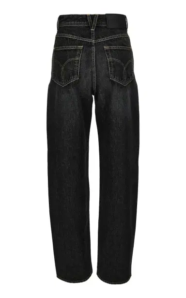 Versace Studded Stone-Washed High-Rise Straight-Leg Jeans | Thumbnail 5