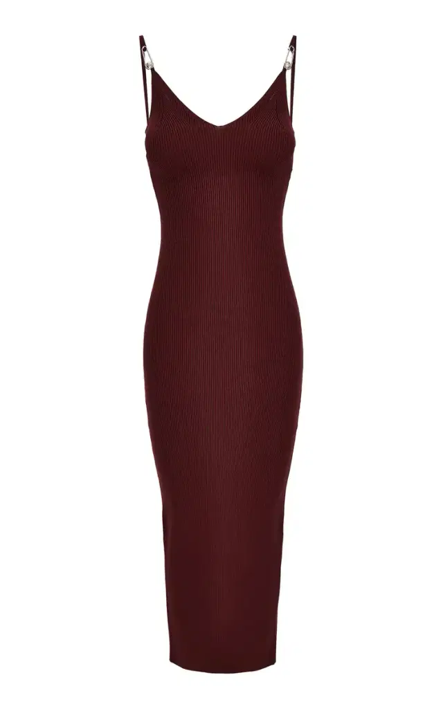 Versace Ribbed-Knit Midi Dress