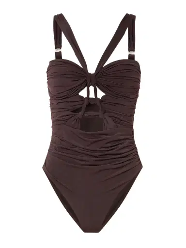 Zimmermann Daylight Cutout Ruched Swimsuit | Thumbnail 1 Zimmermann Daylight Cutout Ruched Swimsuit | Thumbnail 1