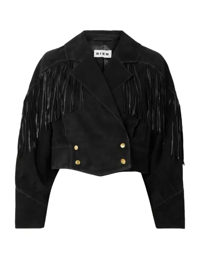 Darragh Fringed Double-breasted Suede Jacket