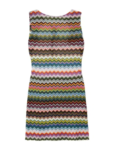 Missoni Mare Open-back Striped Metallic Crochet-knit Mini Dress | Thumbnail 1