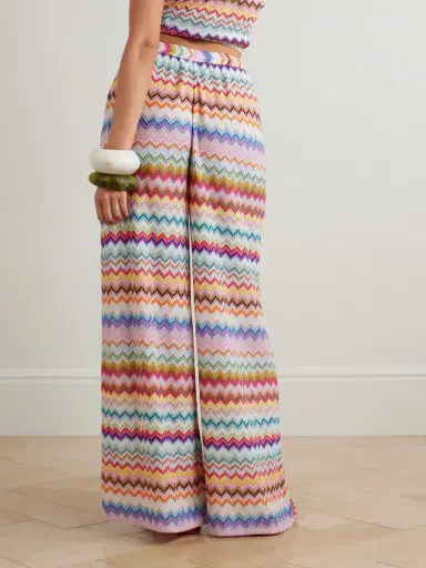 Missoni Mare Striped Metallic Crochet-knit Wide-leg Pants | Thumbnail 3