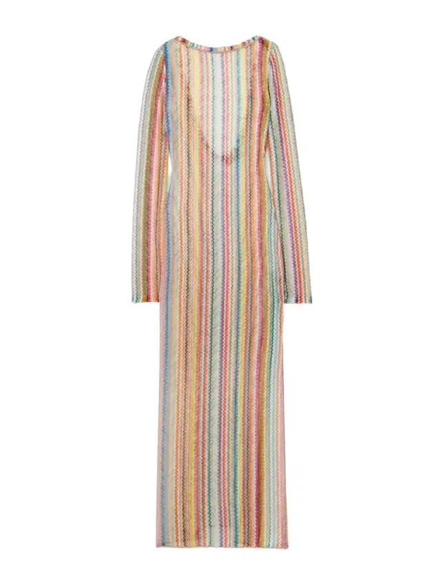 Missoni Mare Striped Metallic Crochet-knit Maxi Dress