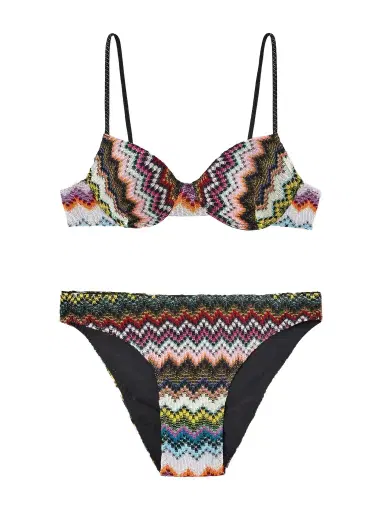 Missoni Mare Metallic Striped Crochet-knit Bikini | Thumbnail 1 Missoni Mare Metallic Striped Crochet-knit Bikini | Thumbnail 1