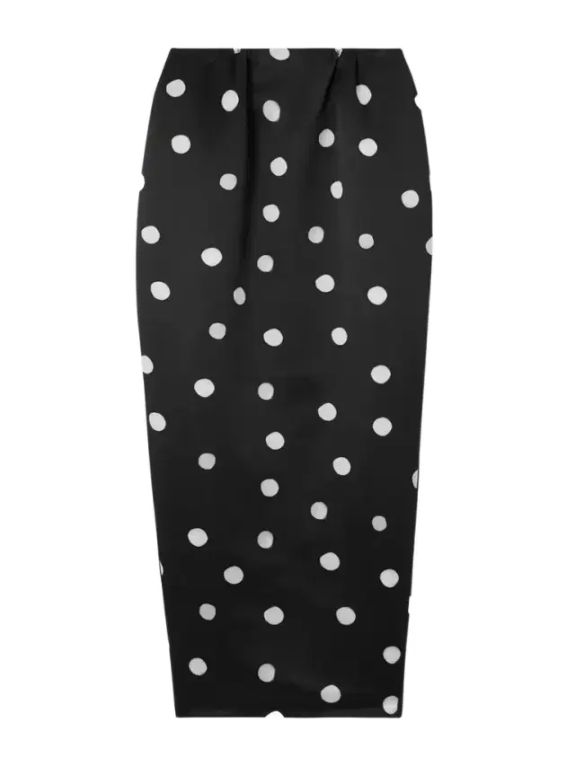 Damian Polka-dot Duchesse-satin Maxi Skirt