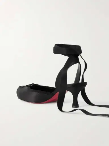 Christian Louboutin Cassia 55 Bow-detailed Grosgrain-trimmed Satin Pumps | Thumbnail 3 Christian Louboutin Cassia 55 Bow-detailed Grosgrain-trimmed Satin Pumps | Thumbnail 3