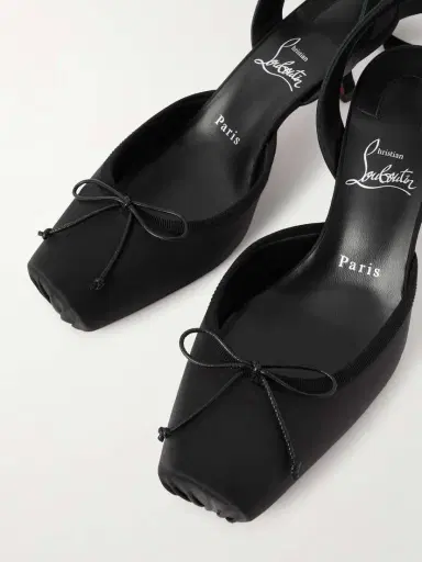 Christian Louboutin Cassia 55 Bow-detailed Grosgrain-trimmed Satin Pumps | Thumbnail 4 Christian Louboutin Cassia 55 Bow-detailed Grosgrain-trimmed Satin Pumps | Thumbnail 4