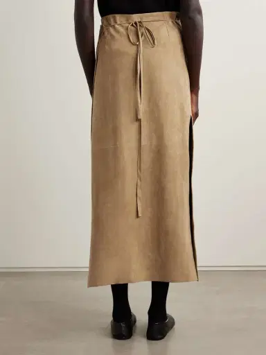The Row Danas Paneled Suede Midi Skirt | Thumbnail 4 The Row Danas Paneled Suede Midi Skirt | Thumbnail 4