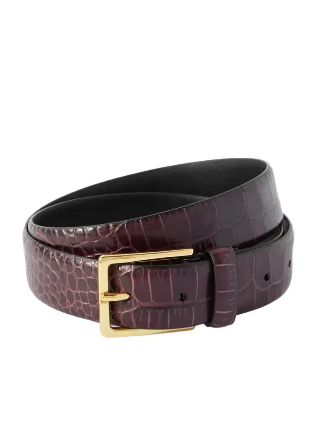 Anderson's Croc-effect Leather Belt