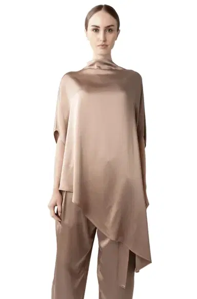 LAPOINTE Satin Asymmetric Cape Top | Thumbnail 1 LAPOINTE Satin Asymmetric Cape Top | Thumbnail 1