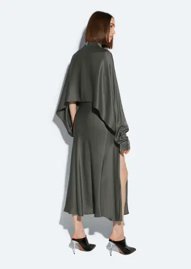 LAPOINTE Satin Bias Midi Skirt | Thumbnail 2
