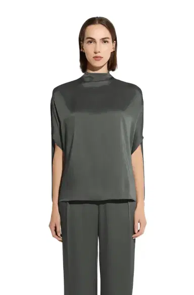 LAPOINTE Satin Cape Tee | Thumbnail 1 LAPOINTE Satin Cape Tee | Thumbnail 1