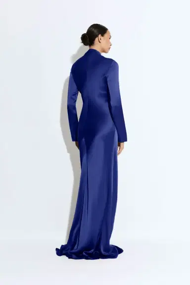 Lapointe Satin Tab Gown | Thumbnail 2 Lapointe Satin Tab Gown | Thumbnail 2