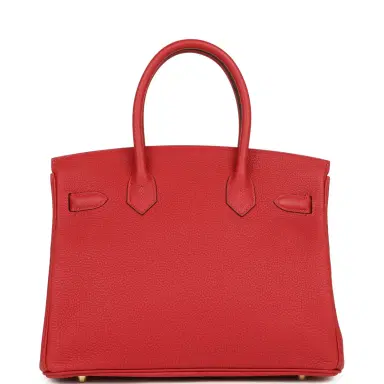 HERMÈS Hermes Birkin 30 Rouge Casaque Togo Gold Hardware | Thumbnail 4 HERMÈS Hermes Birkin 30 Rouge Casaque Togo Gold Hardware | Thumbnail 4
