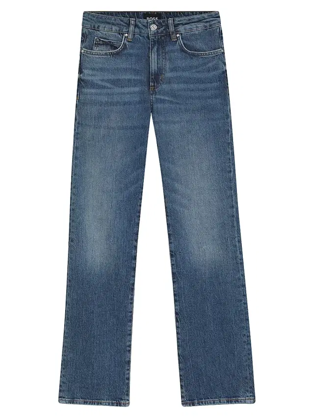 Women's Slim-Fit Jeans in Marbled Comfort-Stretch Denim - Blue