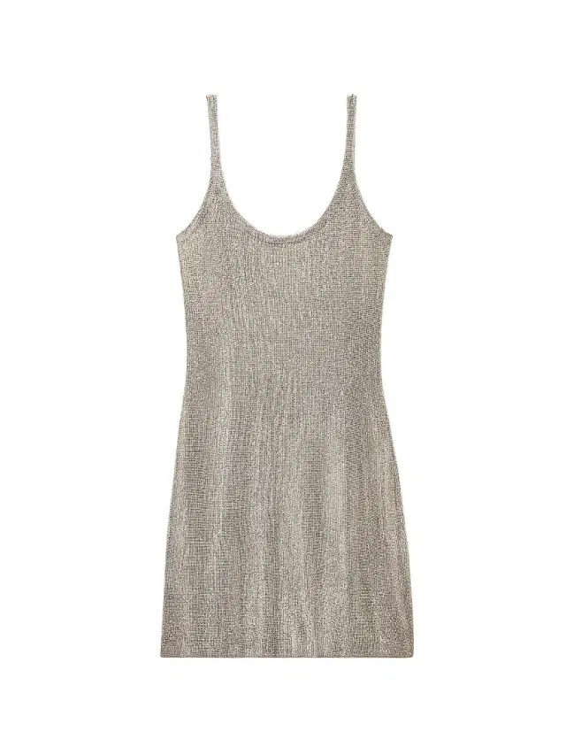 Alexander Wang Women's Hotfix Scoopneck Minidress - Champagne