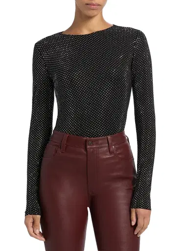 Frame Women's Rhinestone-Embellished Jersey Top | Thumbnail 3 Frame Women's Rhinestone-Embellished Jersey Top | Thumbnail 3