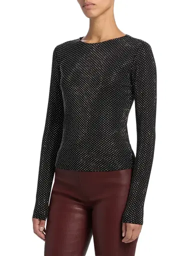 Frame Women's Rhinestone-Embellished Jersey Top | Thumbnail 4 Frame Women's Rhinestone-Embellished Jersey Top | Thumbnail 4