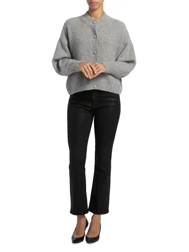 Frame Women's Flecked Cashmere Cardigan - Silver - Size XL | Thumbnail 2 Frame Women's Flecked Cashmere Cardigan - Silver - Size XL | Thumbnail 2