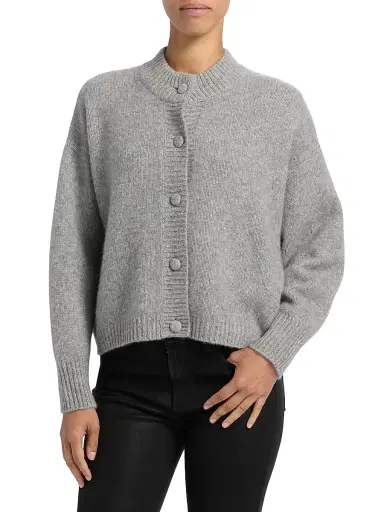 Frame Women's Flecked Cashmere Cardigan - Silver - Size XL | Thumbnail 3 Frame Women's Flecked Cashmere Cardigan - Silver - Size XL | Thumbnail 3