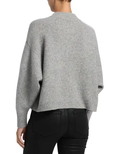 Frame Women's Flecked Cashmere Cardigan - Silver - Size XL | Thumbnail 5 Frame Women's Flecked Cashmere Cardigan - Silver - Size XL | Thumbnail 5