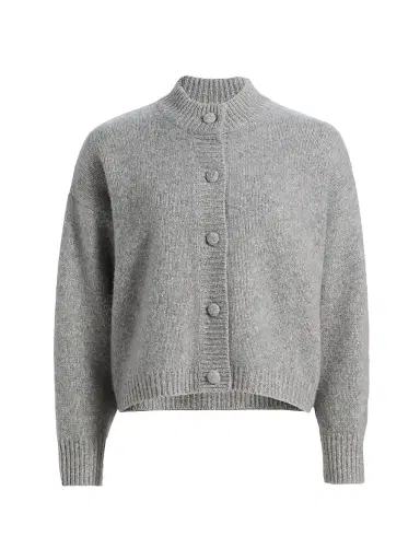 Frame Women's Flecked Cashmere Cardigan - Silver - Size XL | Thumbnail 1 Frame Women's Flecked Cashmere Cardigan - Silver - Size XL | Thumbnail 1
