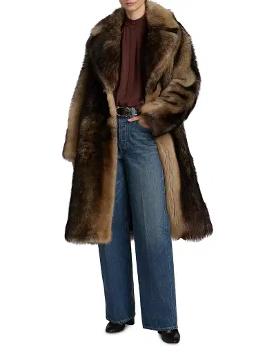 Nili Lotan Women's Ingrid Shearling Coat - Brown | Thumbnail 2 Nili Lotan Women's Ingrid Shearling Coat - Brown | Thumbnail 2