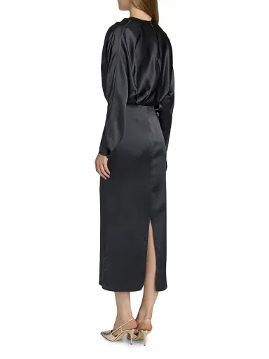 Staud Women's Phoebe Silk-Blend Midi-Dress - Nocturne - Size 2 | Thumbnail 5 Staud Women's Phoebe Silk-Blend Midi-Dress - Nocturne - Size 2 | Thumbnail 5