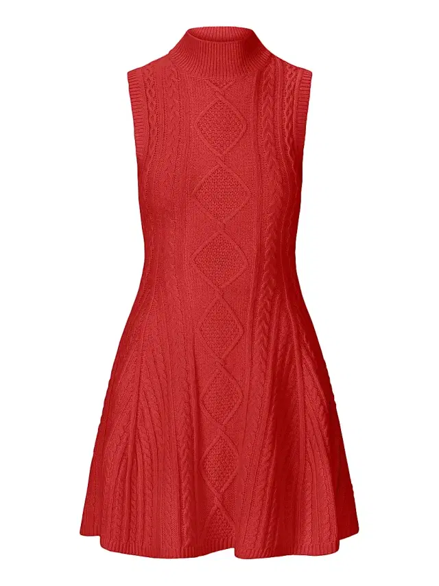 Staud Women's Charade Cable-Knit Mini-Sweaterdress - Rogue