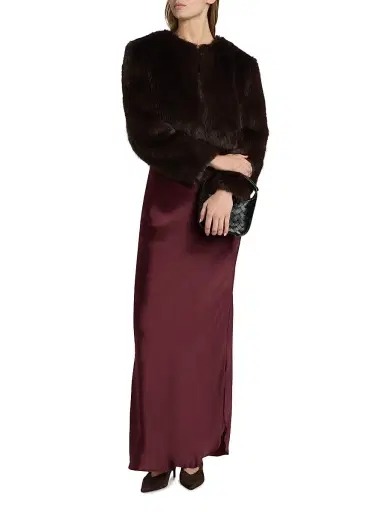 Staud Women's Casimira Faux-Fur Jacket - Earth - Size XL | Thumbnail 2