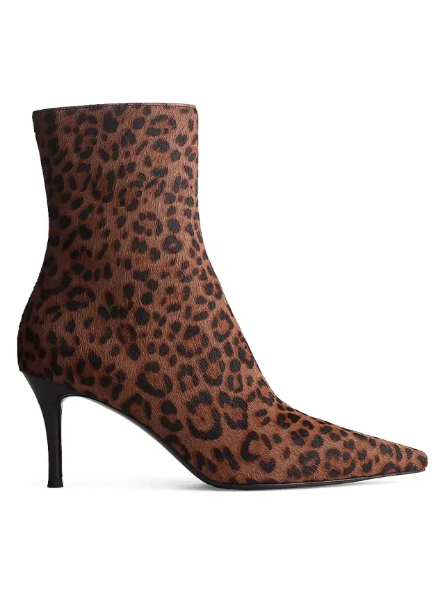 rag & bone Women's Mercer 4MM Leopard-Print Calf Hair Ankle Boots - Leopard